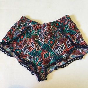 New look colored rayon shorts